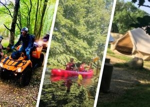 Trois activités : quad, canoë, bivouac